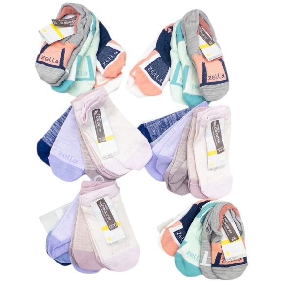 Zella Toddler Girls Socks 27 pair 7.5 -11.5 S/M $114 retail - Picture 1 of 4